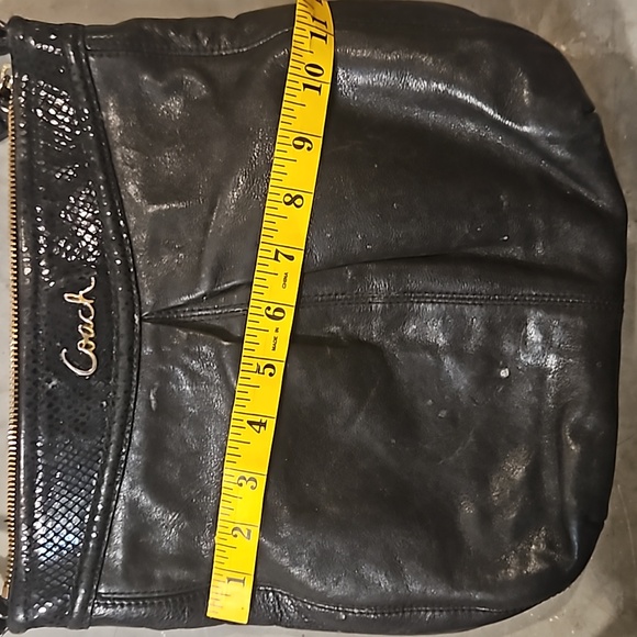 Coach Ashley Black Leather Shoulder Bag - Picture 12 of 13